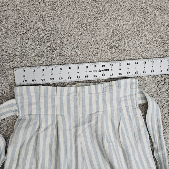 Madewell Tie-Waist Huston Pull-On Crop Pants Wide Leg Linen Blend Size S - Picture 7 of 13